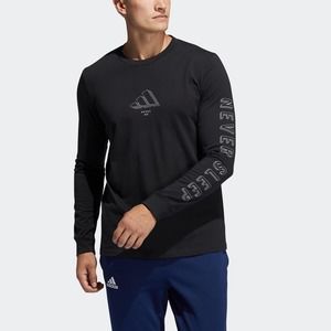 RARE Adidas NYC "Never Sleep" Long Sleeve Shirt Mens Medium GN7085 Sample Shirt